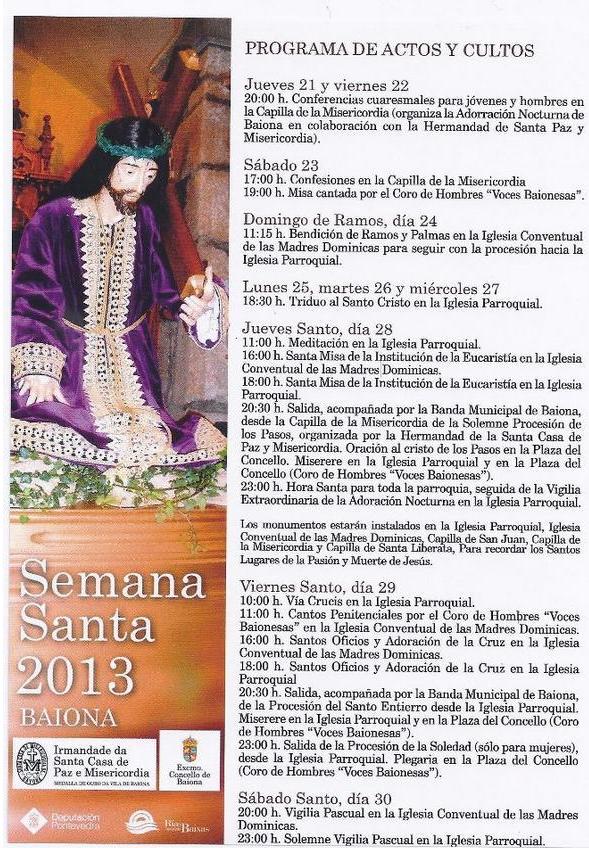 Semana Santa en Baiona 2013 Baiona / 
Bayona